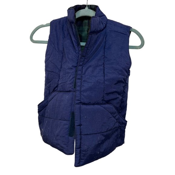 Paloma Warma Blue Green Black Watch Tartan Plaid Reversible down jeacket… - Picture 2 of 4